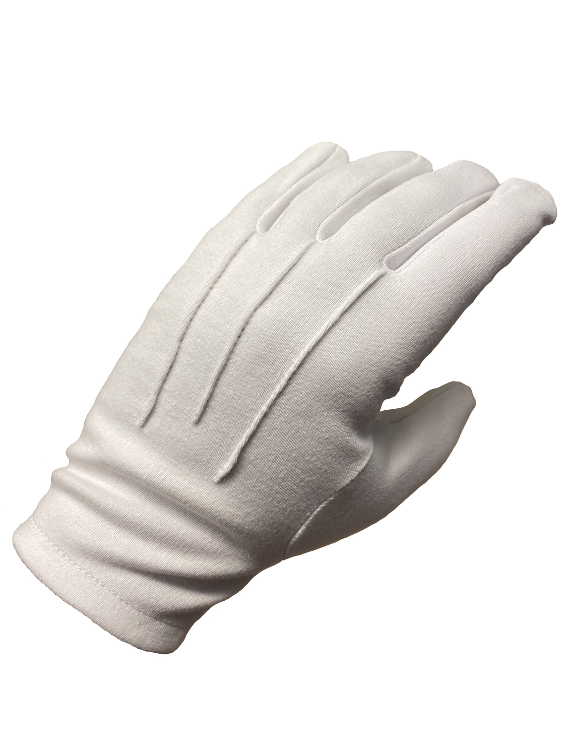 StylesHat Masonic Ceremonial Gloves – White Cotton Nylon Blend, Wrist Length