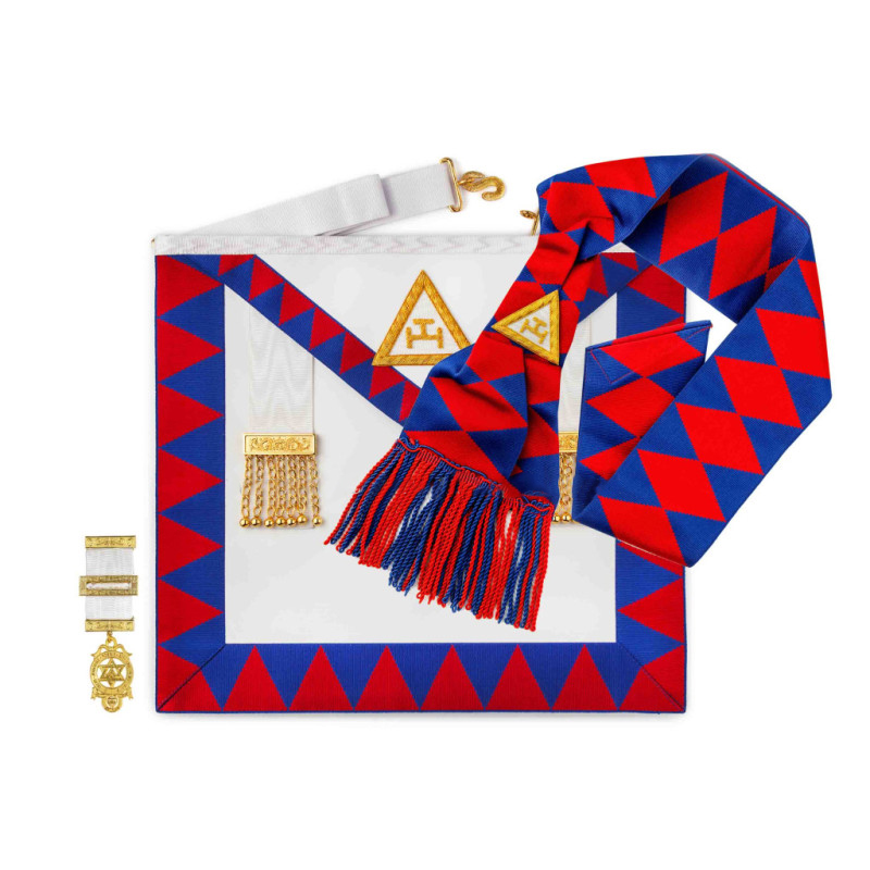 Masonic Royal Arch Companions Lambskin Apron Embroidered Taus Chapter Regalia 