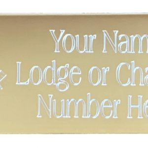 MP34 50 mm x 25 mm Personalised Masonic Royal Arch Gold Case Plate 