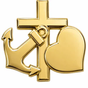 Faith, Hope and Charity Freemason Masonic Lapel Pin Badge – 16mm x 14mm