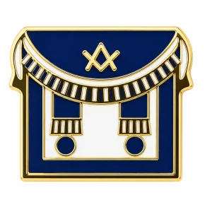 Freemasons Blue Apron Lapel Pin Badge – 14mm x 18mm