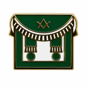 Freemasons Green Apron Lapel Pin Badge – 14mm x 18mm