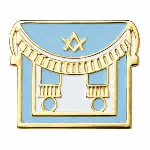 Freemasons Light Blue Apron Lapel Pin Badge – 14mm x 18mm