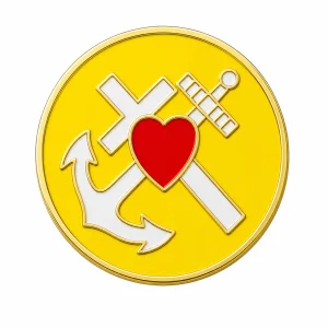 Freemasons Masonic Faith Hope & Charity Lapel Pin Badge – 17mm x 17mm