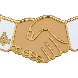 Freemasons Masonic Handshake Friendship Enamel Lapel Pin Badge – 25mm x 10mm