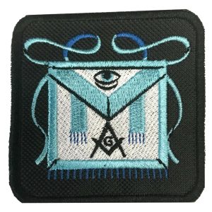 Light Blue Masonic Apron Embroidered Sew / Iron on Patch 70mm x 70mm