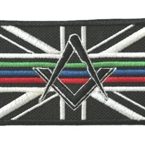 Mason Masonic No G , 3 Lines, Emergency Services Embroidered Sew / Iron on Patch 90mm x 68mm