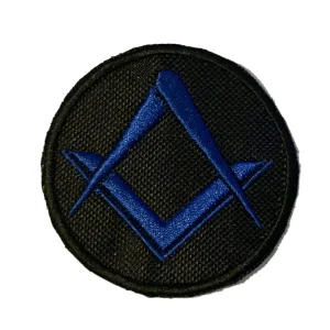 Masonic Crested Embroidered Patch Blue No G 65mm x 65mm