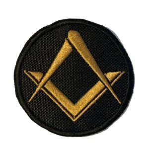 Masonic Crested Embroidered Patch Gold No G 65mm x 65mm