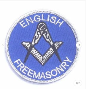 Masonic English Freemasonry Embroidered Sew / Iron on Patch 65mm x 65mm