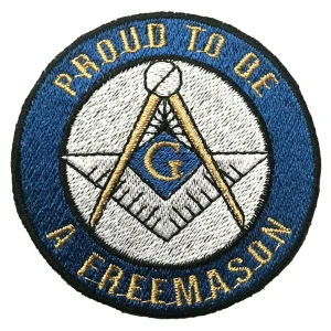 Masonic Proud To Be A Freemason Embroidered Sew / Iron on Patch 70mm x 70mm