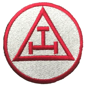 Masonic Royal Arch Triple Tau Embroidered Sew / Iron on Patch 75mm x 75mm