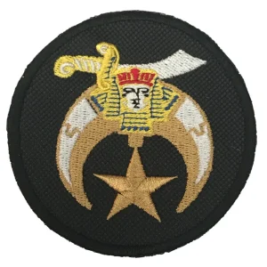 Masonic Shriners Embroidered Sew / Iron on Patch 75mm x 75mm