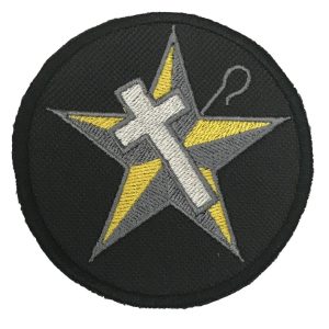 Masonic White Shrine of Jerusalem Embroidered Sew / Iron on Patch 80mm x 80mm
