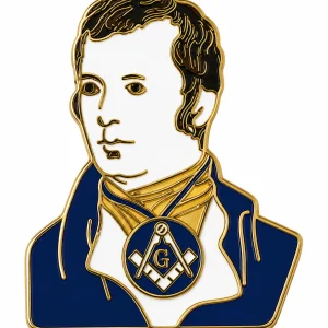 Robert Burns The Mason Freemasons Masonic Lapel Pin Badge – 28mm x 20mm