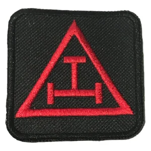 Square Masonic Royal Arch Triple Tau Embroidered Sew / Iron on Patch 65mm x 65mm